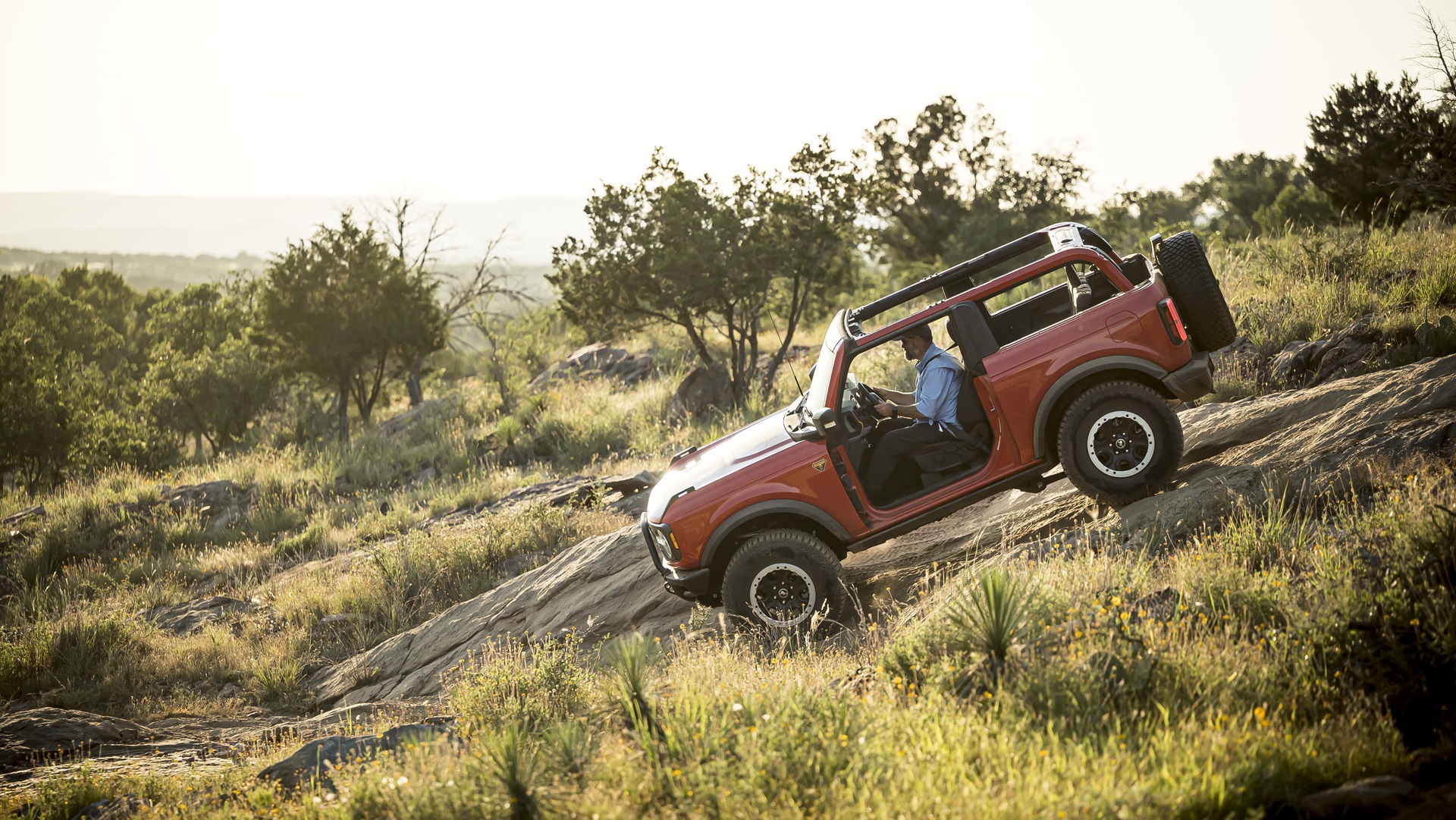 Ford Bronco Badlands trim with rear suspension components highlighted