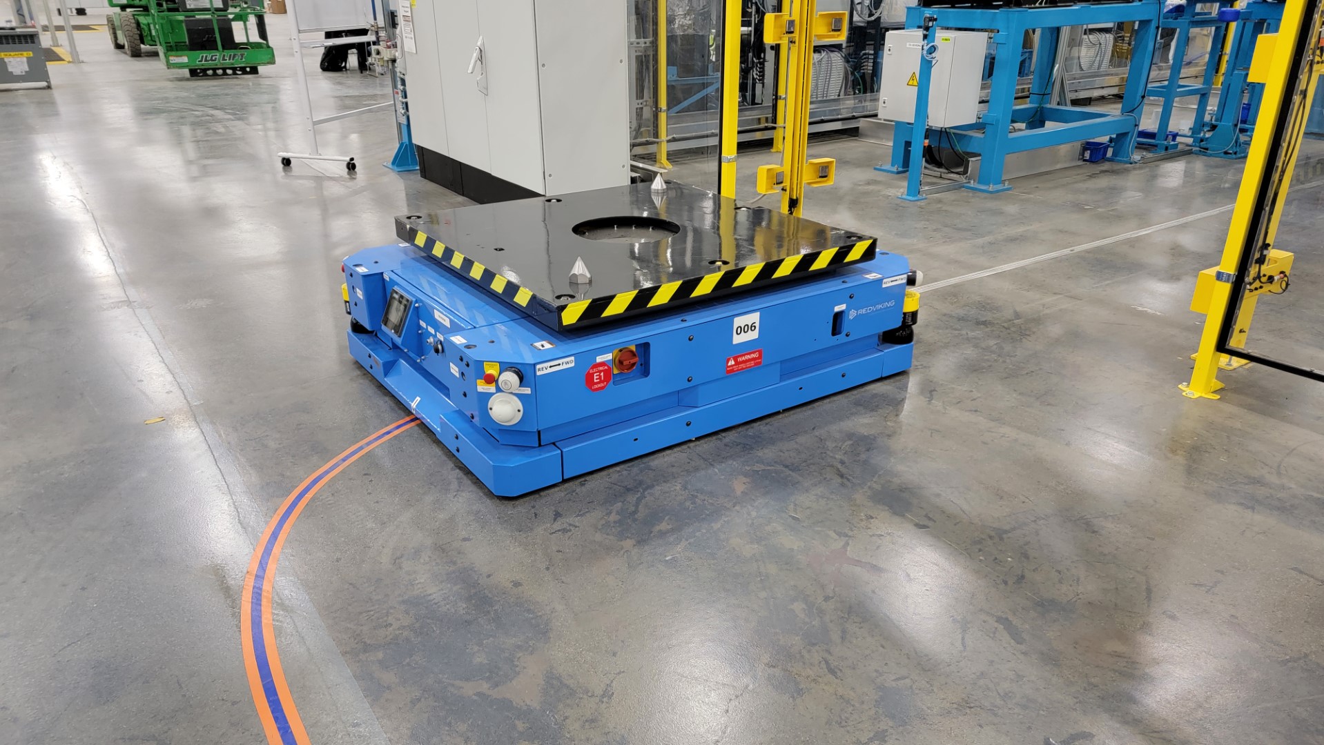 Conceptual image of AGVs streamlining baggage handling at an airport