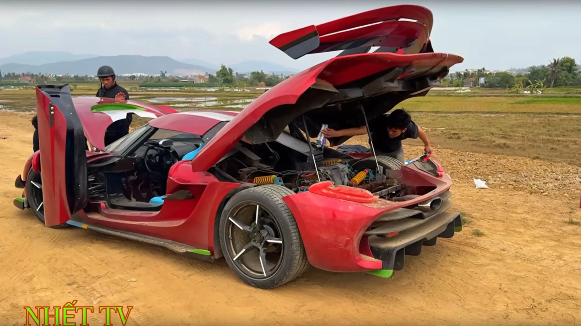 Exterior view of the hand-built Koenigsegg Jesko replica