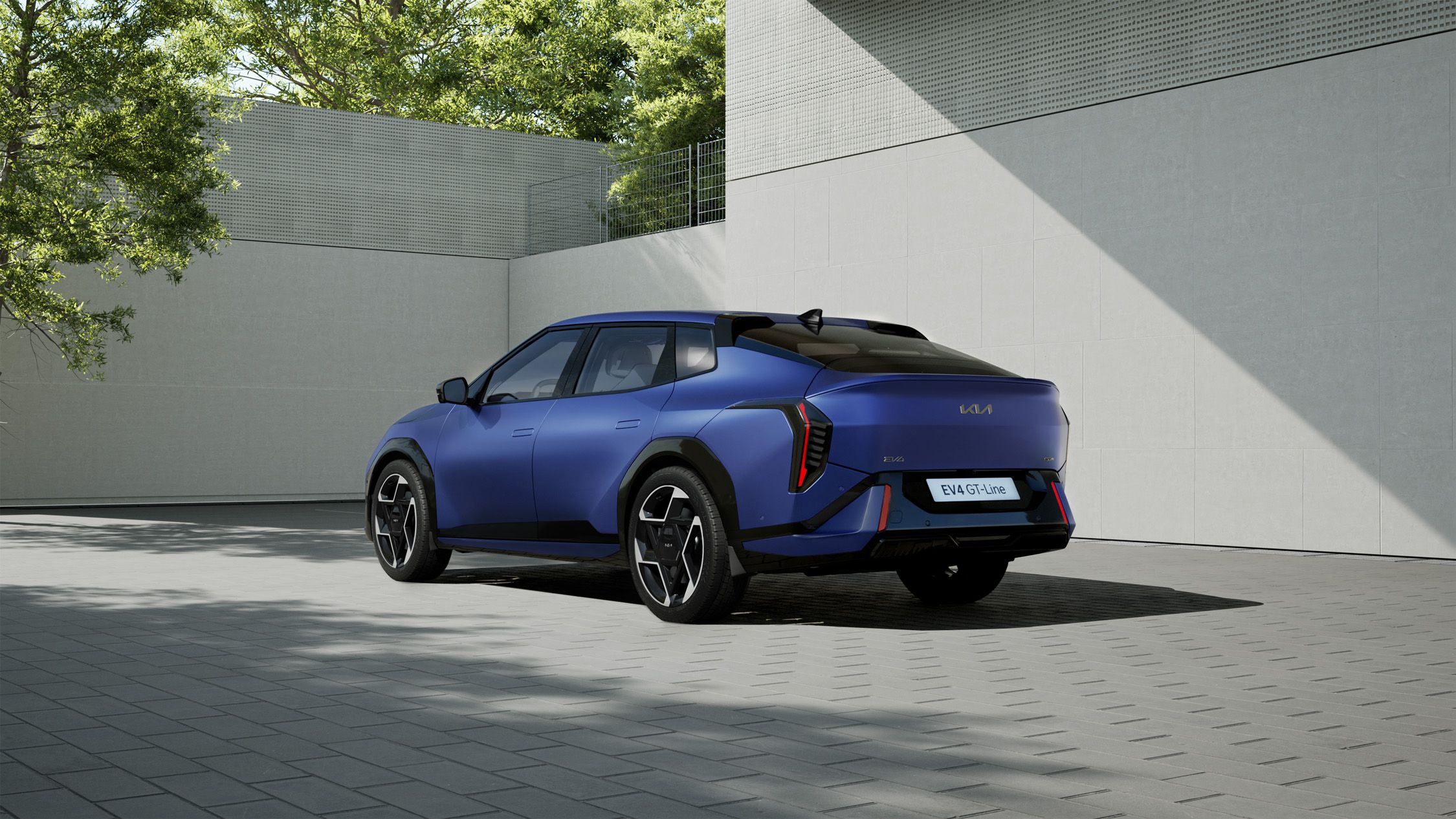Sleek rear design of the 2026 Kia EV4 2026 Kia EV4 rear exterior