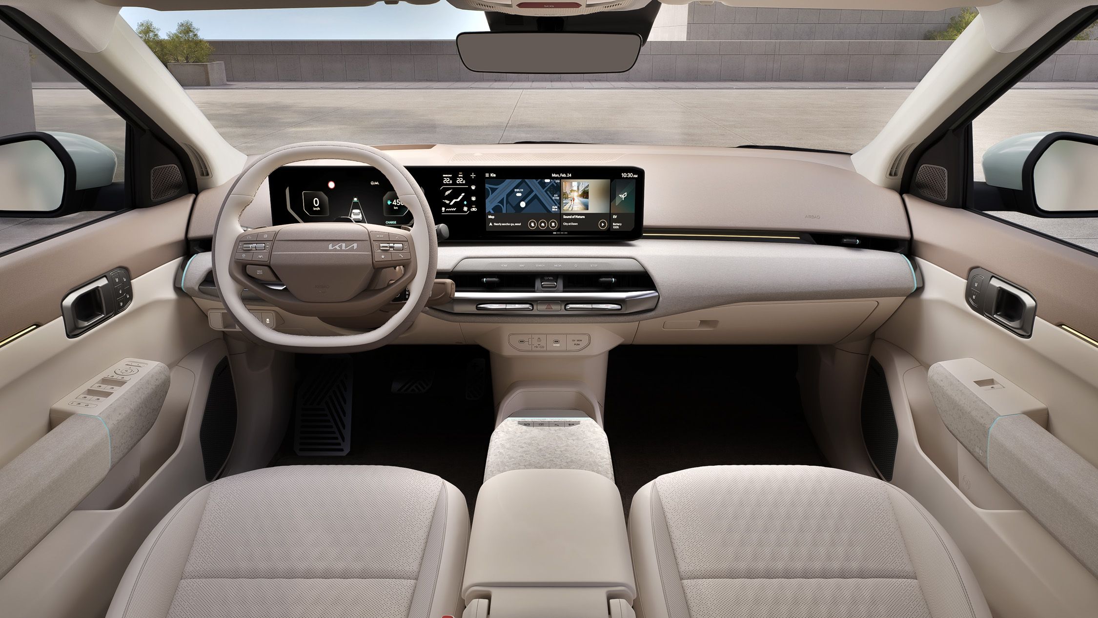 Inside the 2026 Kia EV4 Spacious and modern interior of the 2026 Kia EV4