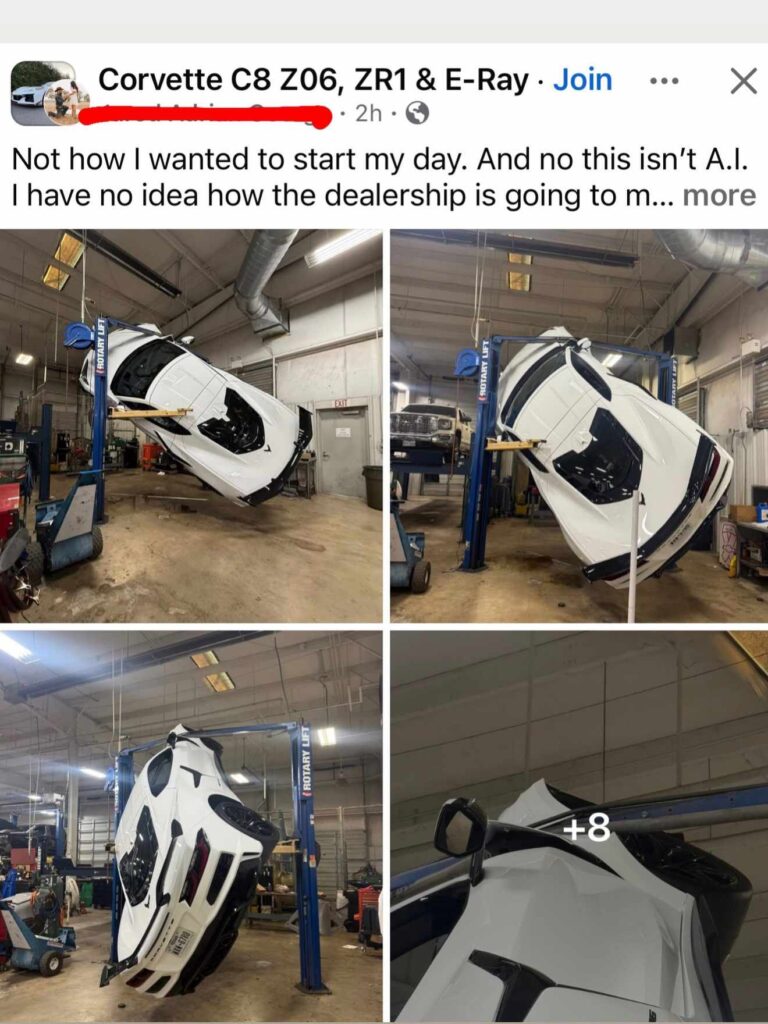 C8 Corvette Lift Fail: Gravity Defied, Dreams Denied at Dealership