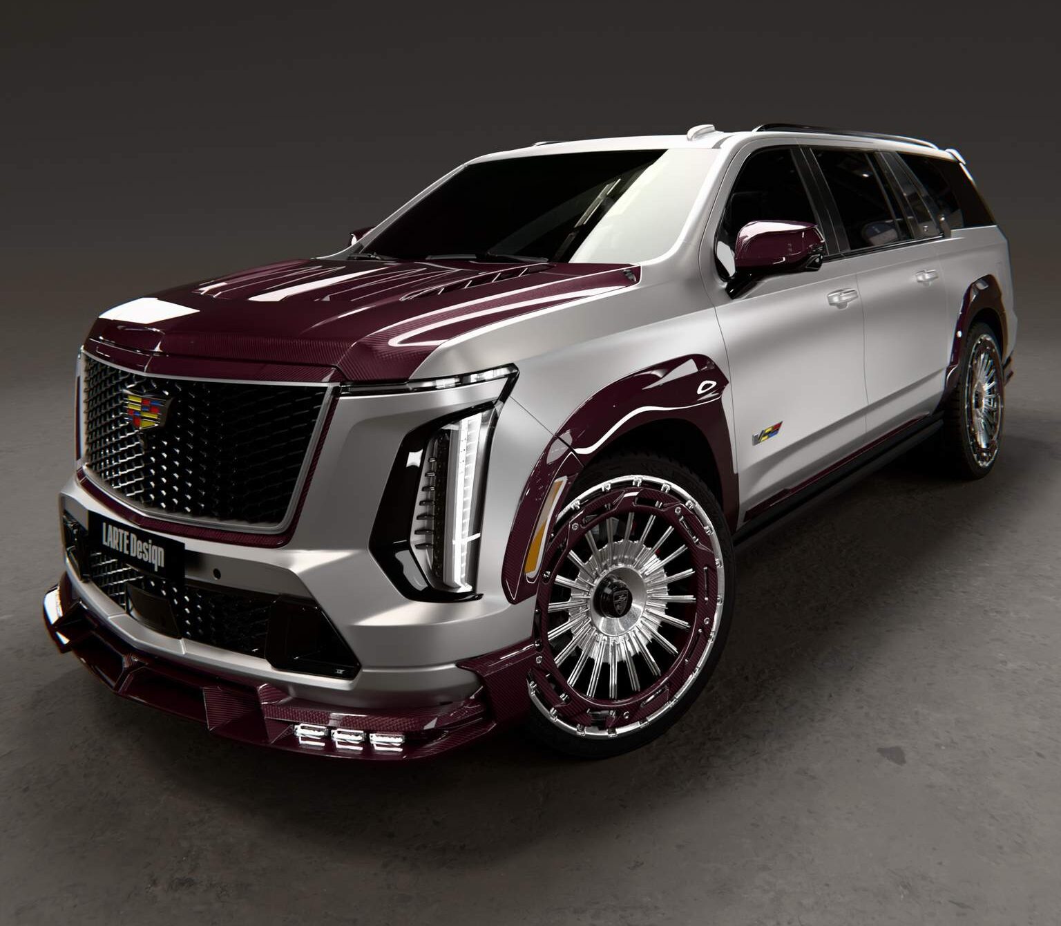 LARTE Design ESTHETE Burgundy Carbon Cadillac Escalade Program