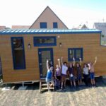 Bohemian French Tiny House with Dual-Loft Design