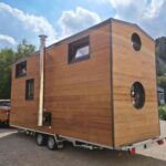 Bohemian French Tiny House with Dual-Loft Design